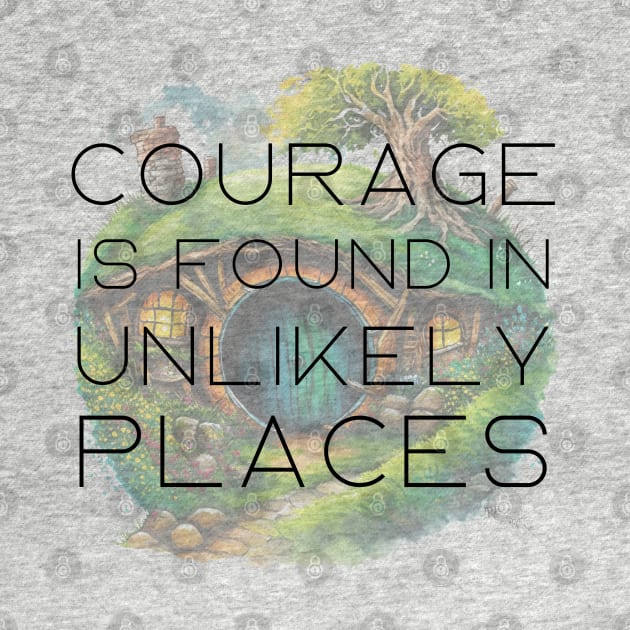 Courage is Found in Unlikely Places - Halfling Home - Round Doors - Fantasy by Fenay-Designs